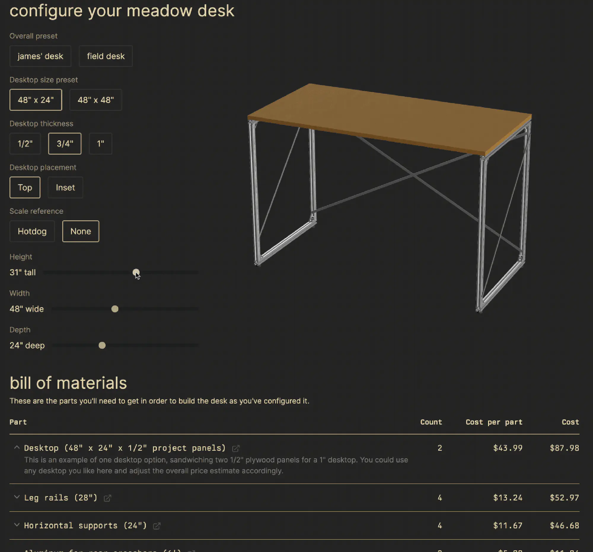 Screen recording of the configuration tool