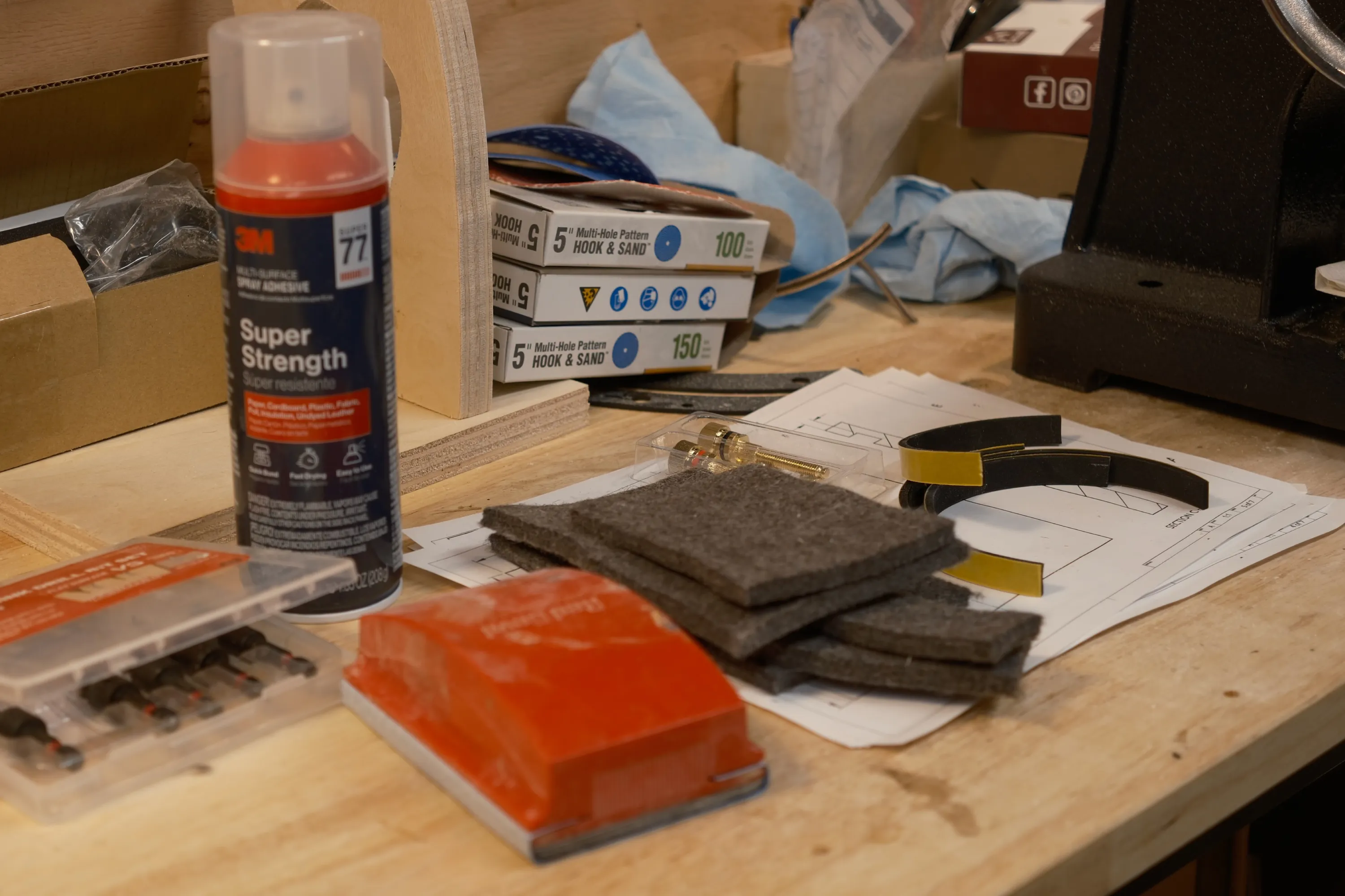 The felt and foam tape