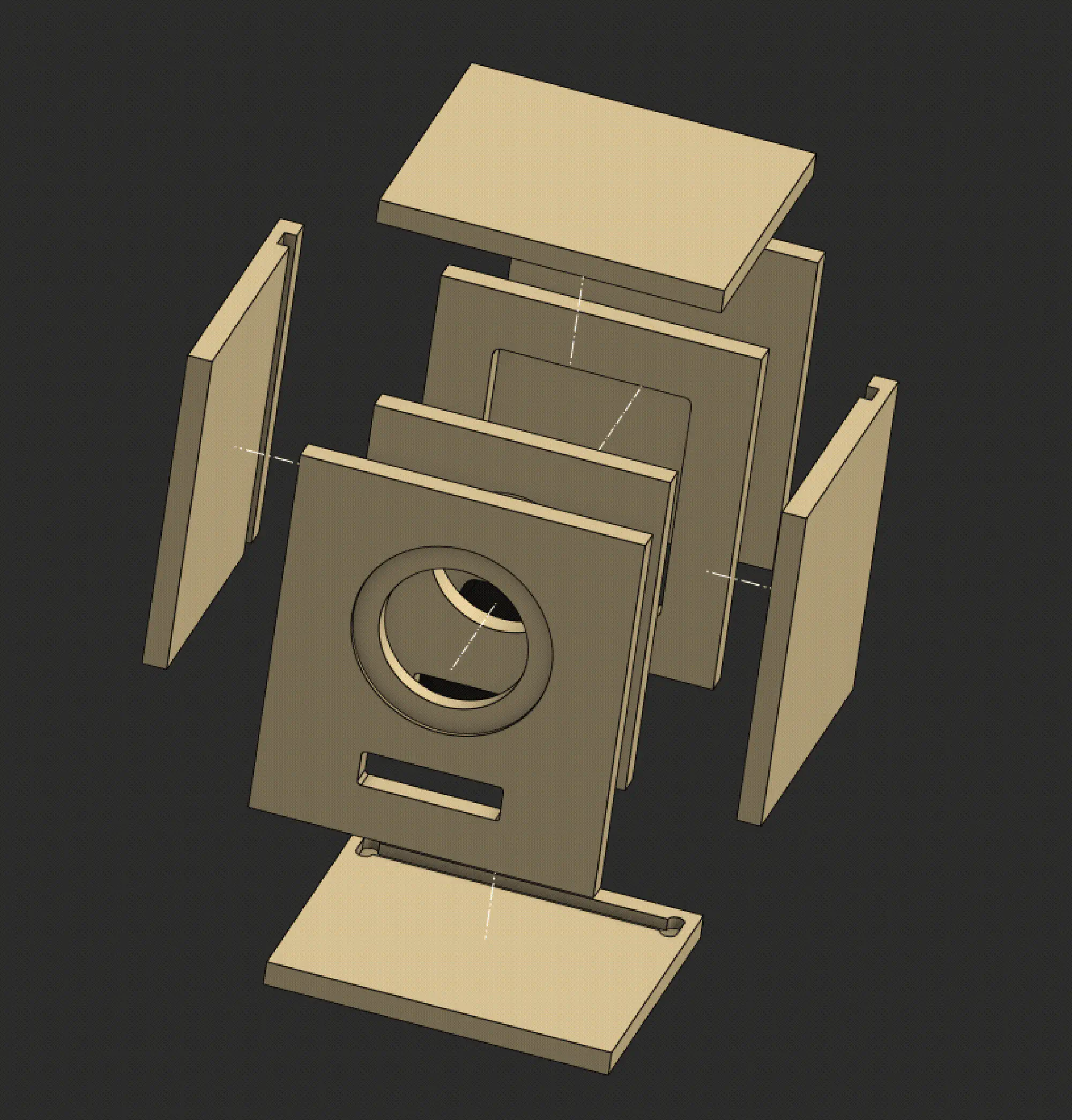 The exploded model in Onshape