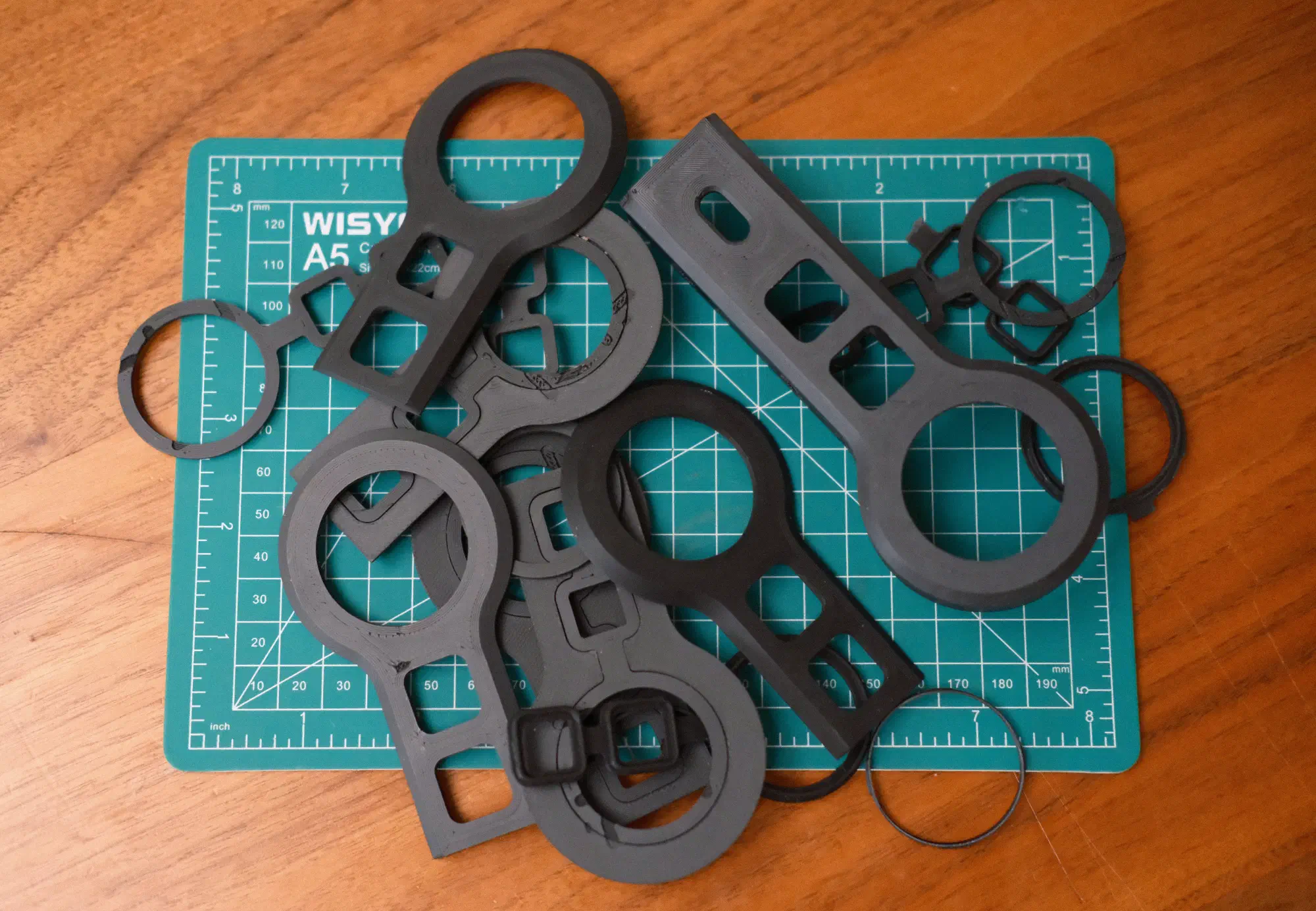A bunch of printed parts that didn&rsquo;t quite work