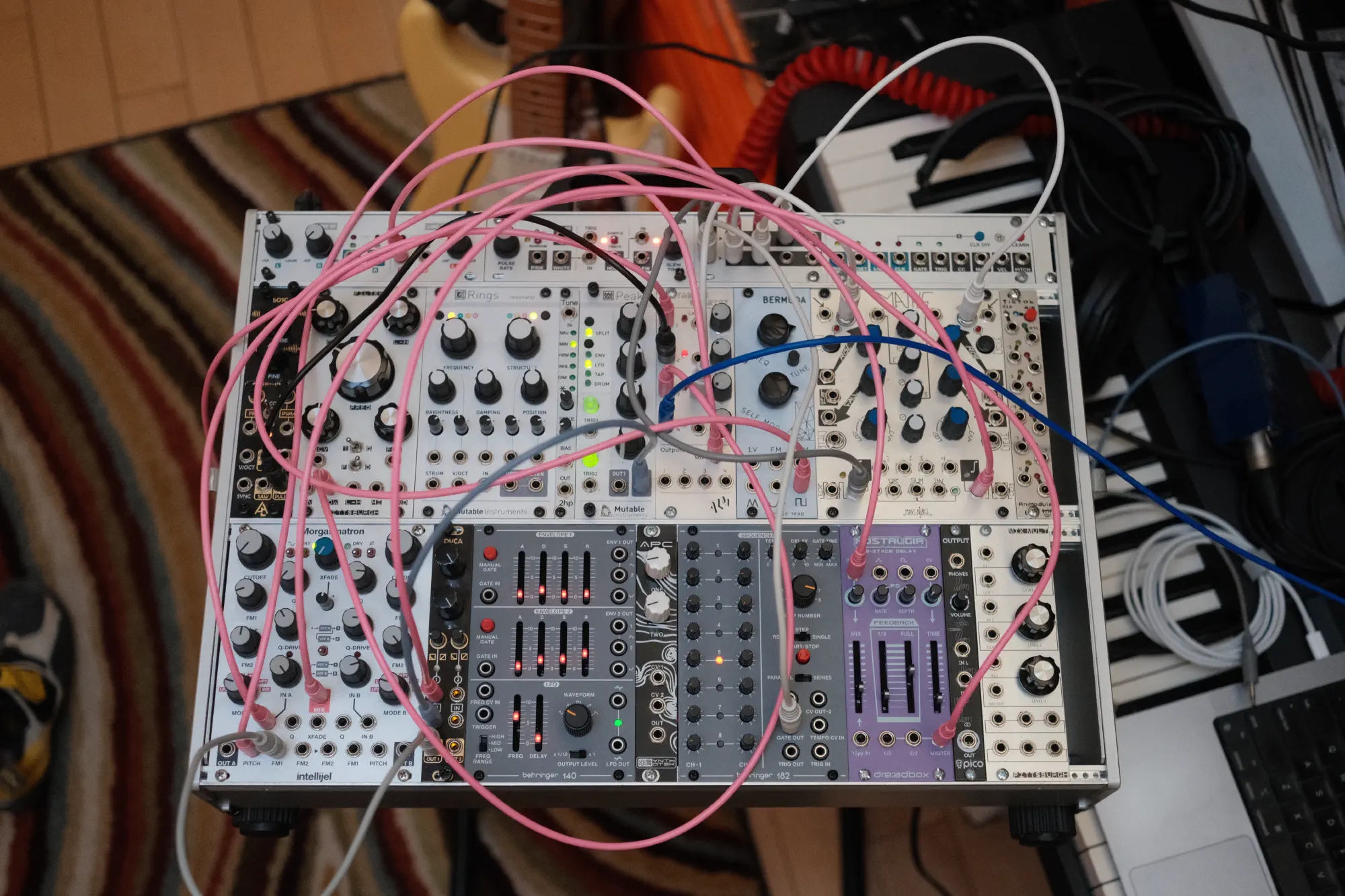 A modular synth patch